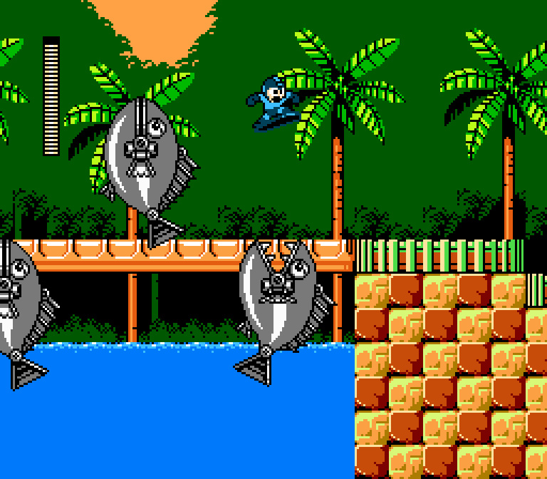 Mega Man Maker Fish Jump