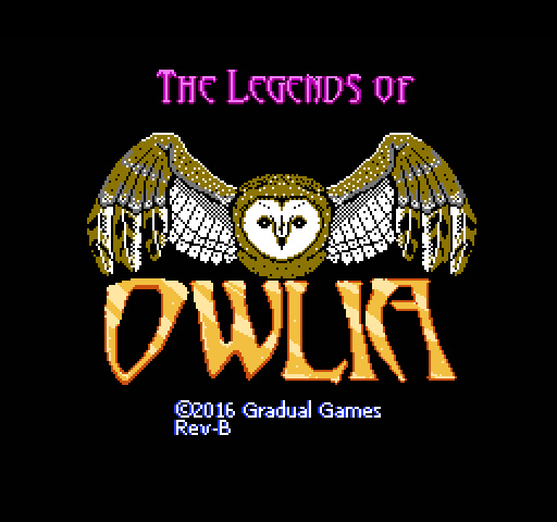 Owlia Title Screen