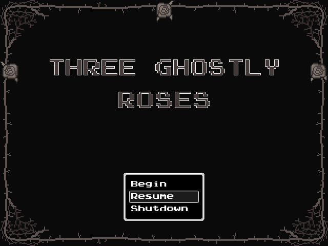 Three Ghostly Roses - Title Screen